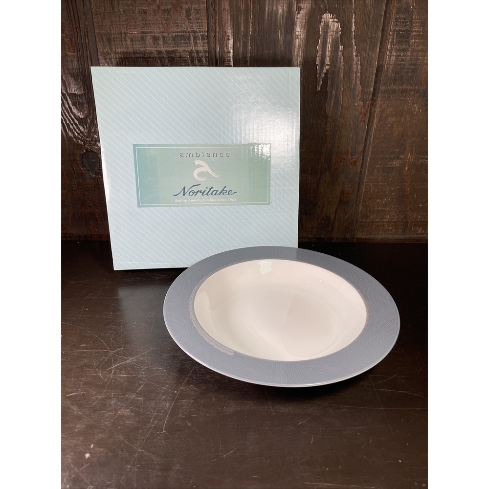 Noritake Ambience Charcoal 7971 Pasta Salad Serving Bowl 10.5" NEW IN BOX‎